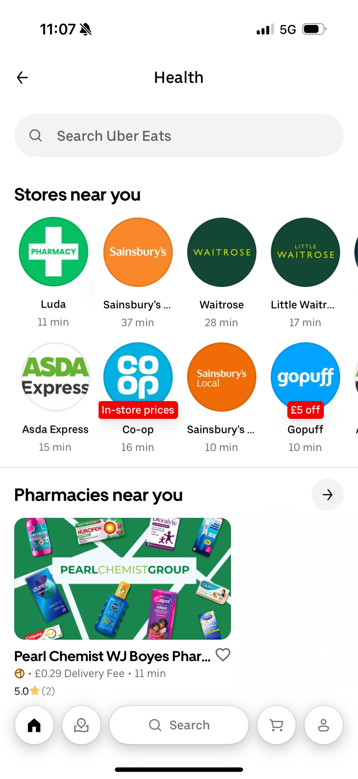 order pharmacy uber eats delivery app